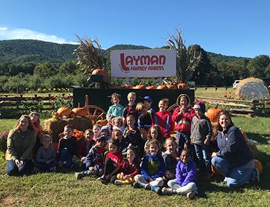 kindergarteners visit Layman Family Farms