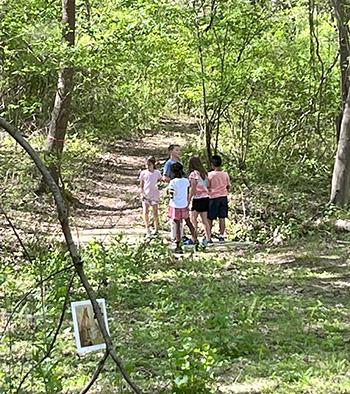 kids on the nature trail